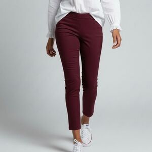 Jones New York 2X Burgundy Maroon Tapered Stretchy Dress Pants Classic Business